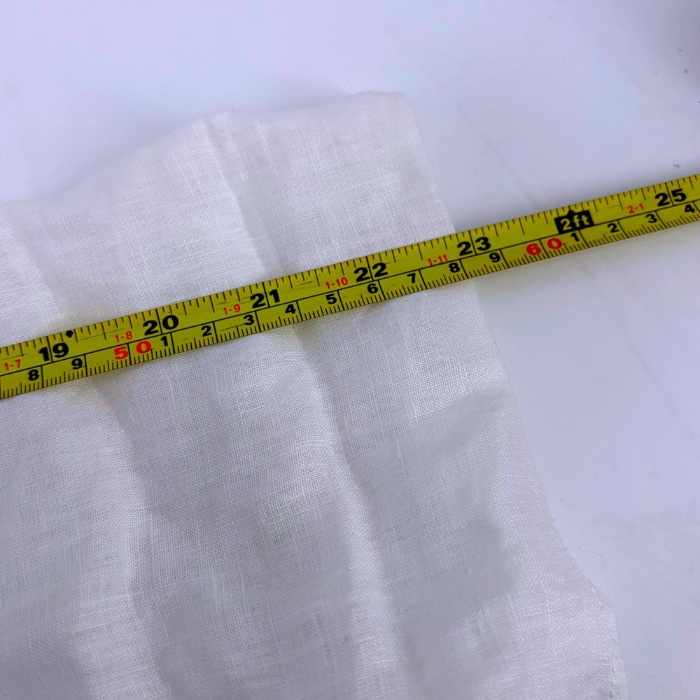 Tahari White 100% Linen Roll Tab Sleeve Button Front Tunic Blouse Womens 1X - Picture 9 of 9
